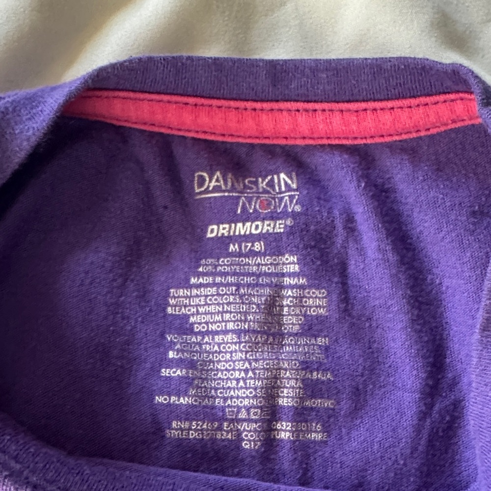 Danskin Now Kids Tee in Purple with Colorful Graphic - Picture 2 of 3